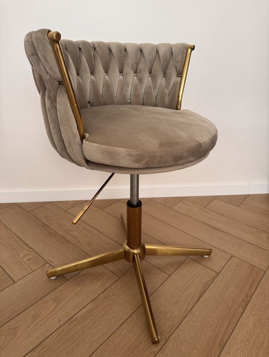 NOWE krzesła glamour 2szt beżowe piękne OKAZJA!