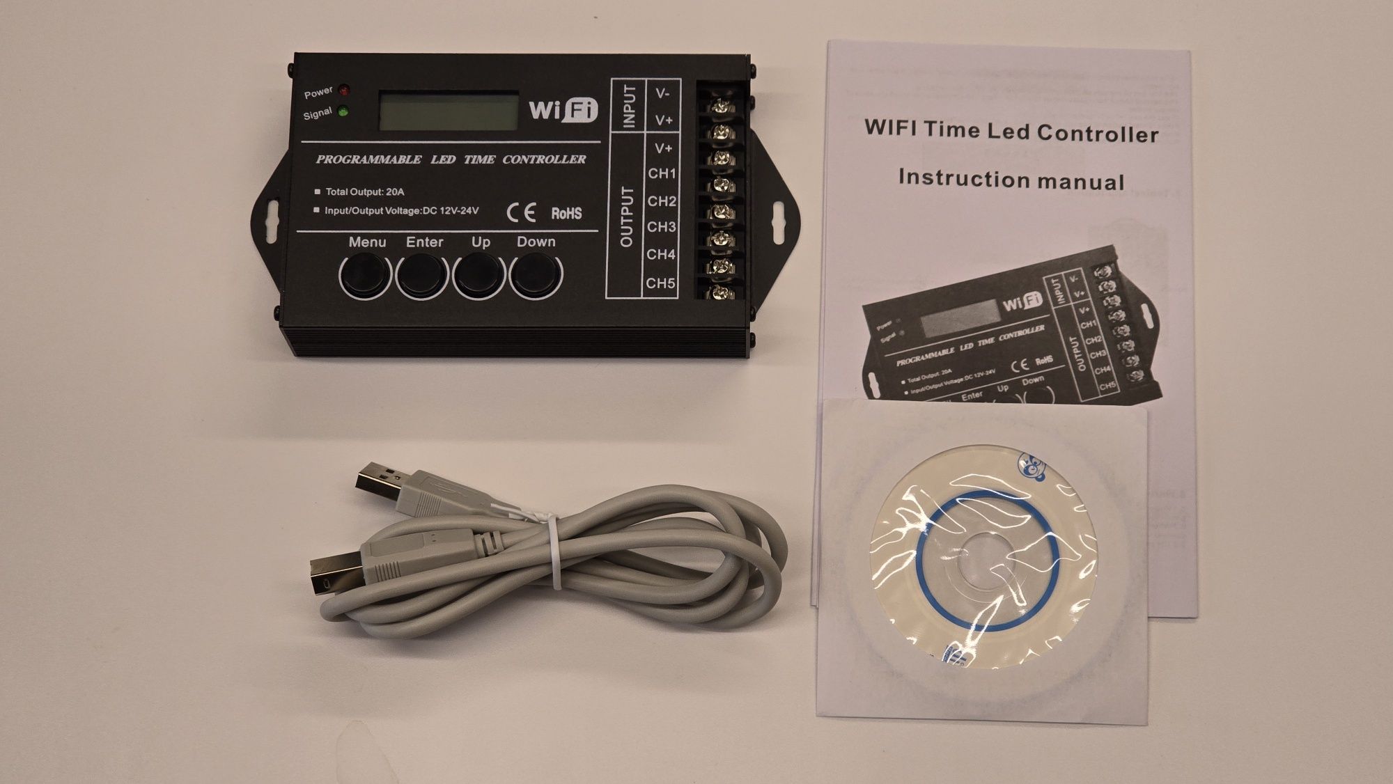 Sterownik LED TC421 WI-FI 12-24V 5x4A Zmierzch/Świt do lamp led