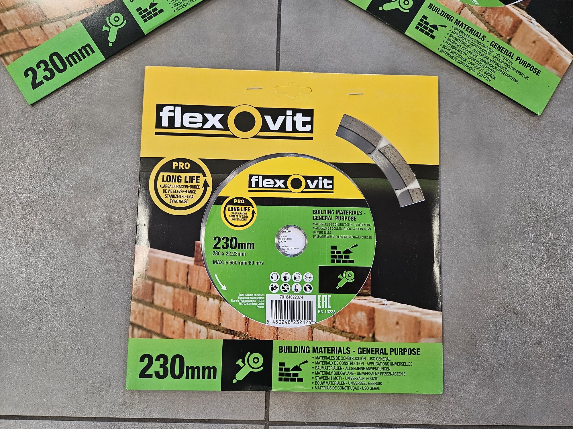 Tarcza Diamentowa Flexovit PRO Uniwersal 230mm Pakiet - 3szt SKLEP