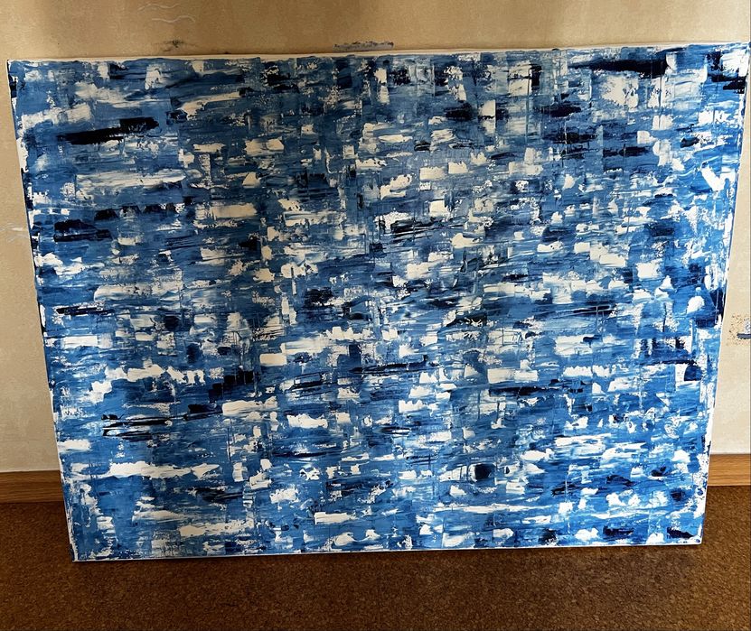 Картина абстракція синя