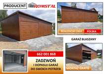 Garaż Blaszany ORZECH / Złoty Dąb - Blaszak GARAŻE BLASZANE - ROMSTAL*
