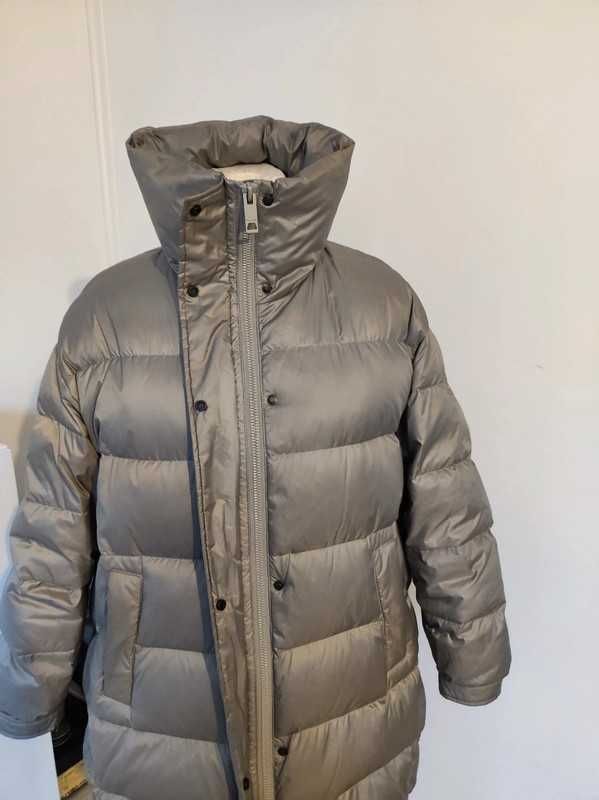 Massimo Dutti kurtka puchowa jasnoszara M-L
