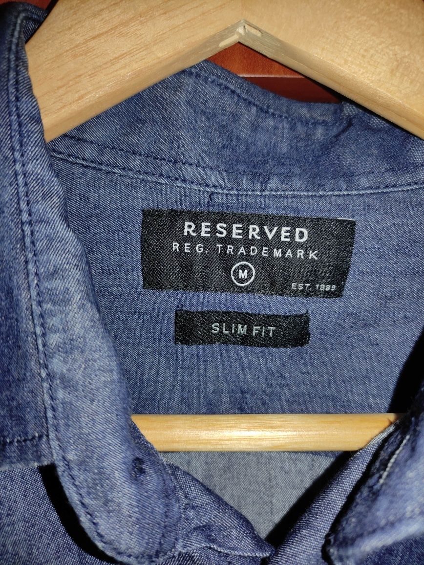 Koszula jeansowa Reserved rozmiar M slim fit niebieska Poznań