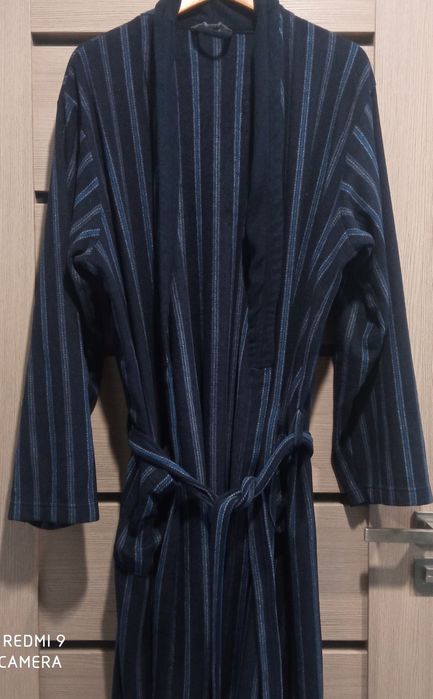 Szlafrok męski, granatowy, Marc& Spencer, rozmiar XL