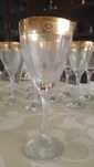 Copos de cristal banhados com ouro