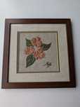 Quadro flor com relevo