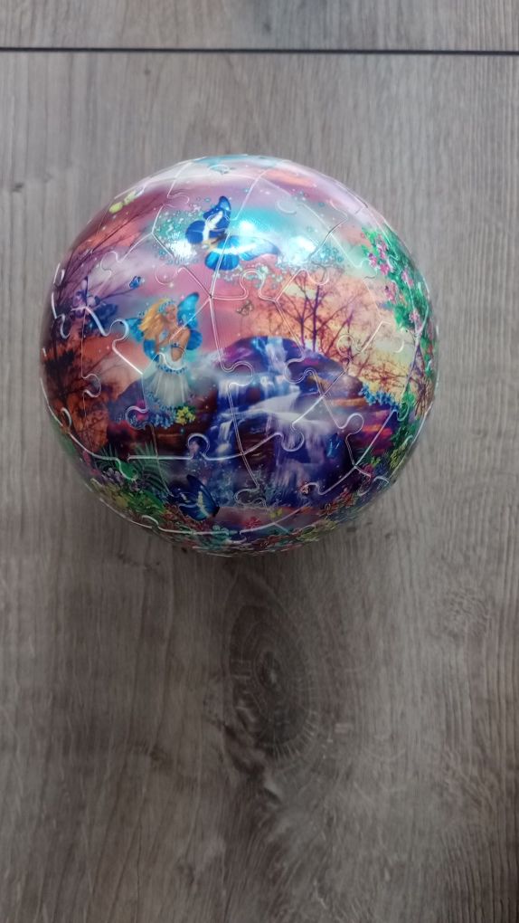 Puzzle Ball, puzzle 3D, składana kula z 72 elementów, Jednorożec