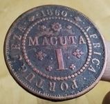 1860 - 1 Macuta - Angola - D. Pedro V - MBC