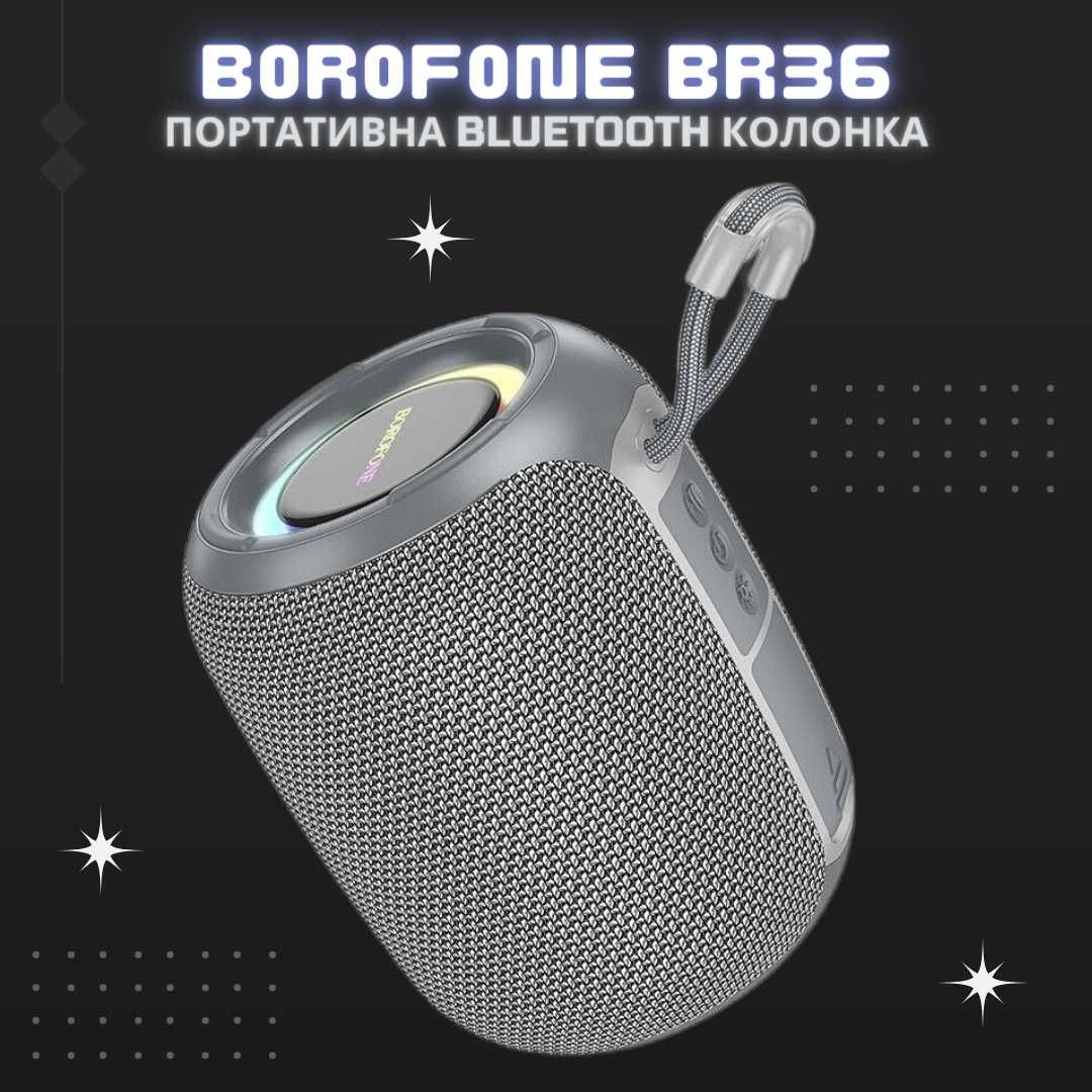 Нова оригінальна Bluetooth-колонка BOROFONE BR36 LUCY SPORTS Сірий