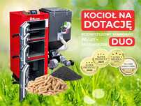 Piec, kocioł C.O. Ekopel 10 kW DUO na PELLET + ekogroszek 5 KLASA