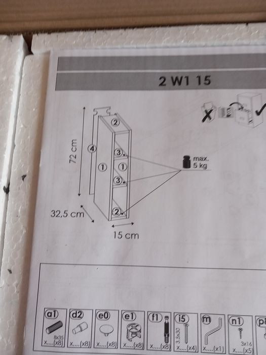 Korpus szafki 15 dąb artisan