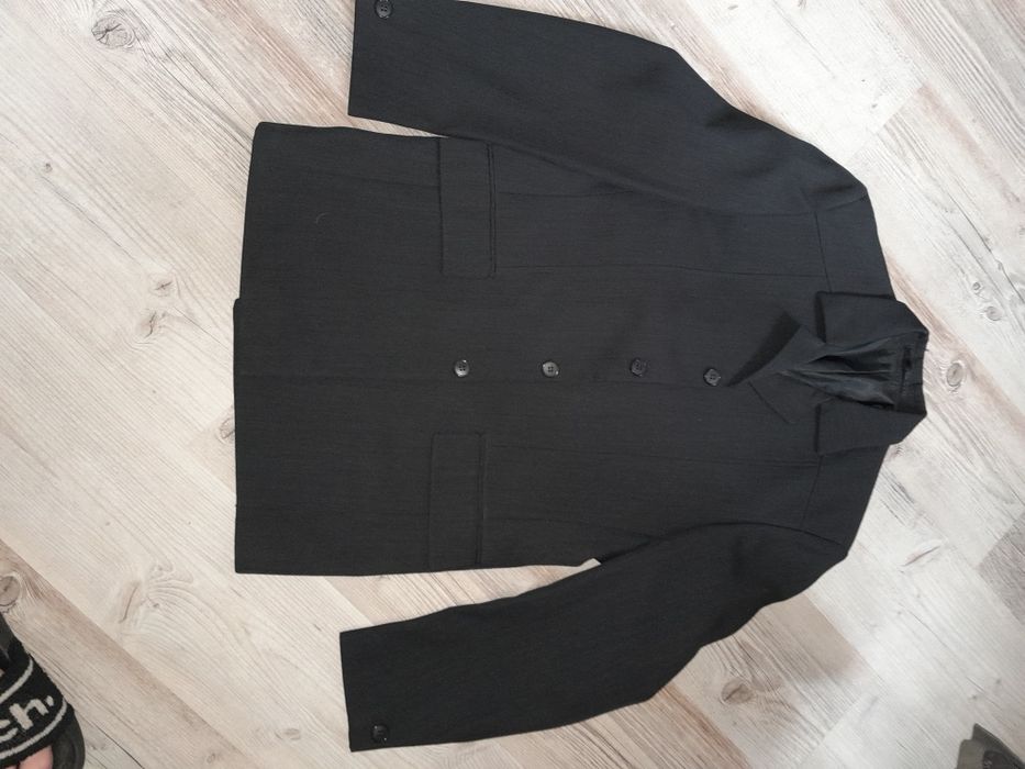 garnitur męski czarny trzy części 176