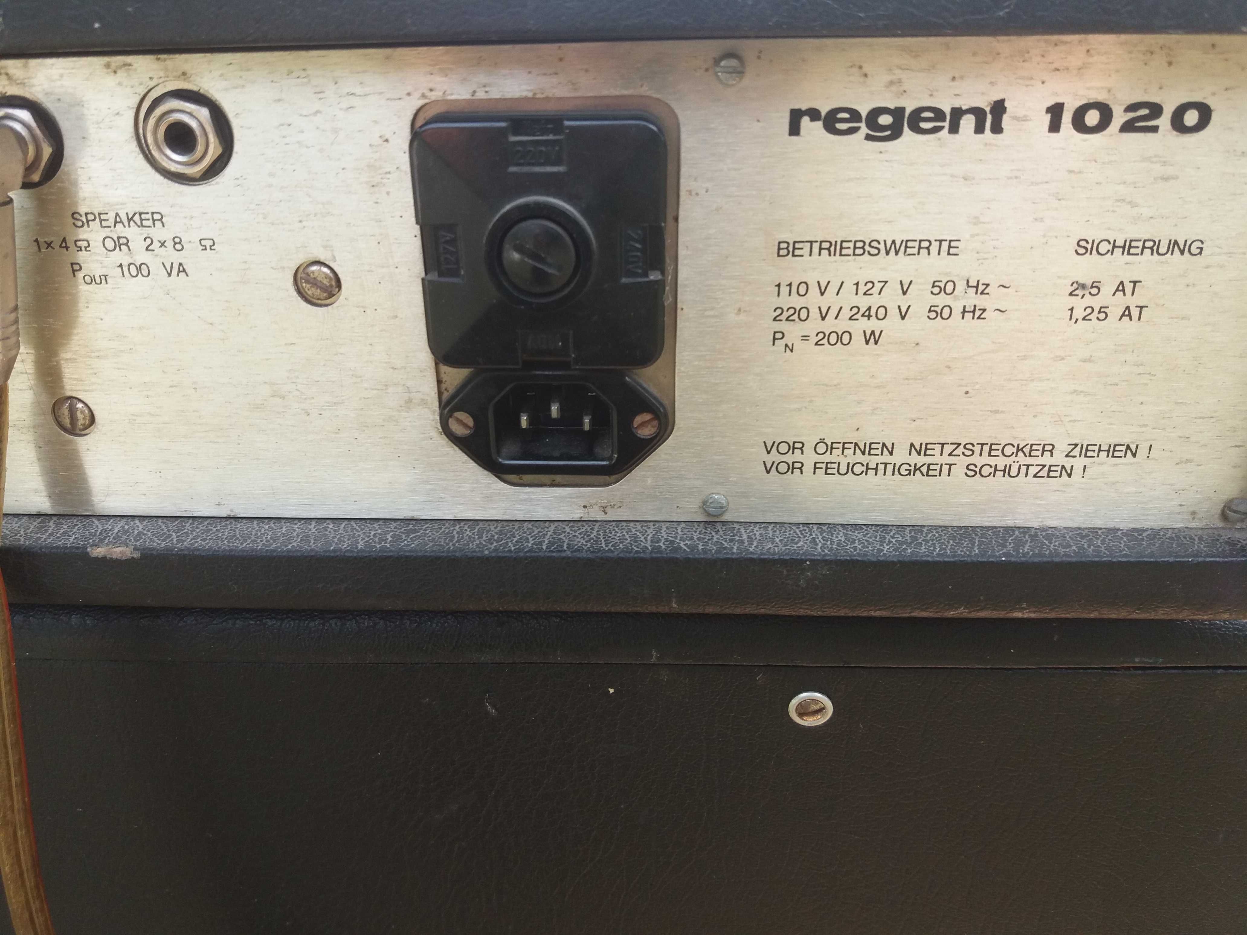 Vermona Regent 1020 głośniki rft 4ohm wzmacniacz i kolumna