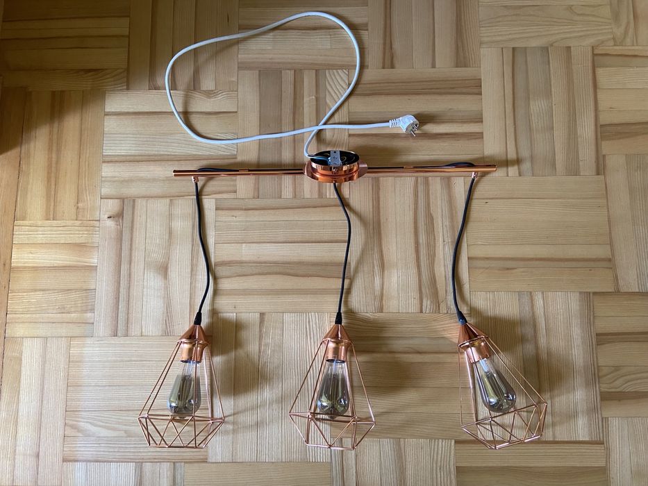 Lampa wisząca Byron miedziana