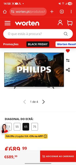 TV PHILIPS 65PUS7000/12 (LED - 65'' - 165 cm - 4K Ultra HD - Smart TV