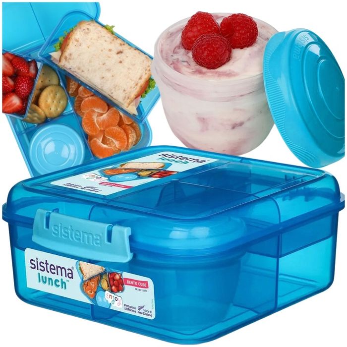 Lunch Box Śniadaniówka Sistema Pojemnik Box Bento 1250ml Z Przegródkam