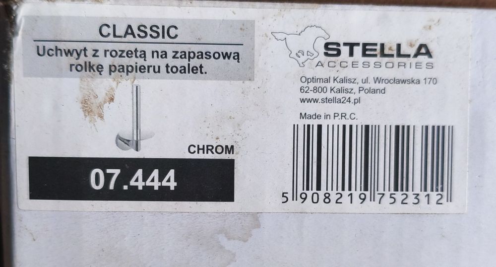 Stella Classic uchwyt do papieru z rozetą