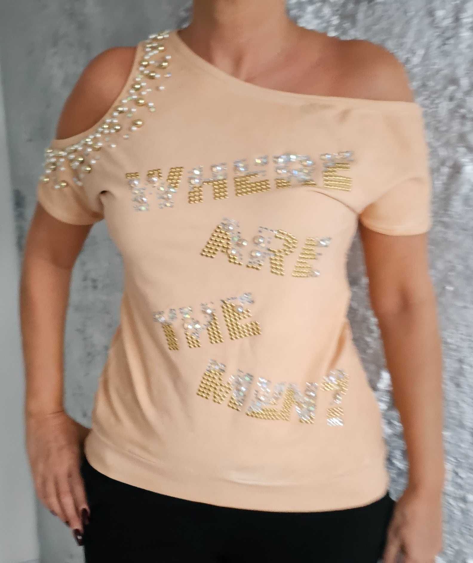 JUSTOR  bluza morelowa włoska roz M/L