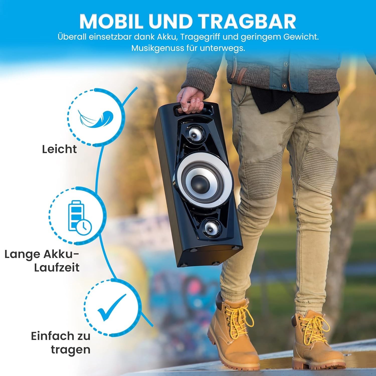 Zestaw karaoke Reflexion PS07BT Bluetooth Radio USB AUX mikrofon Nowe!