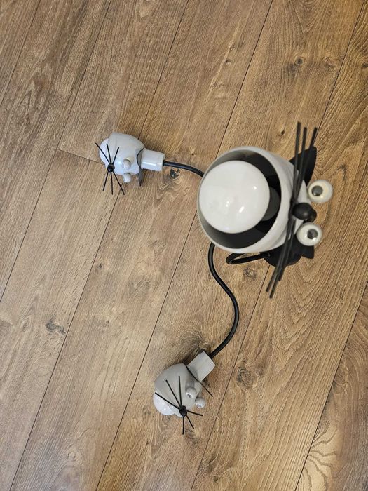 lampa sufitowa do pokoju dziecięcego, 3 źródła światła, kotki