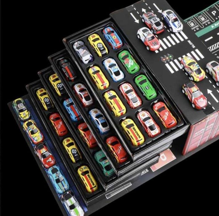 Набор детских гоночных машинок в контейнере 48 шт. Набір машинок 48 шт