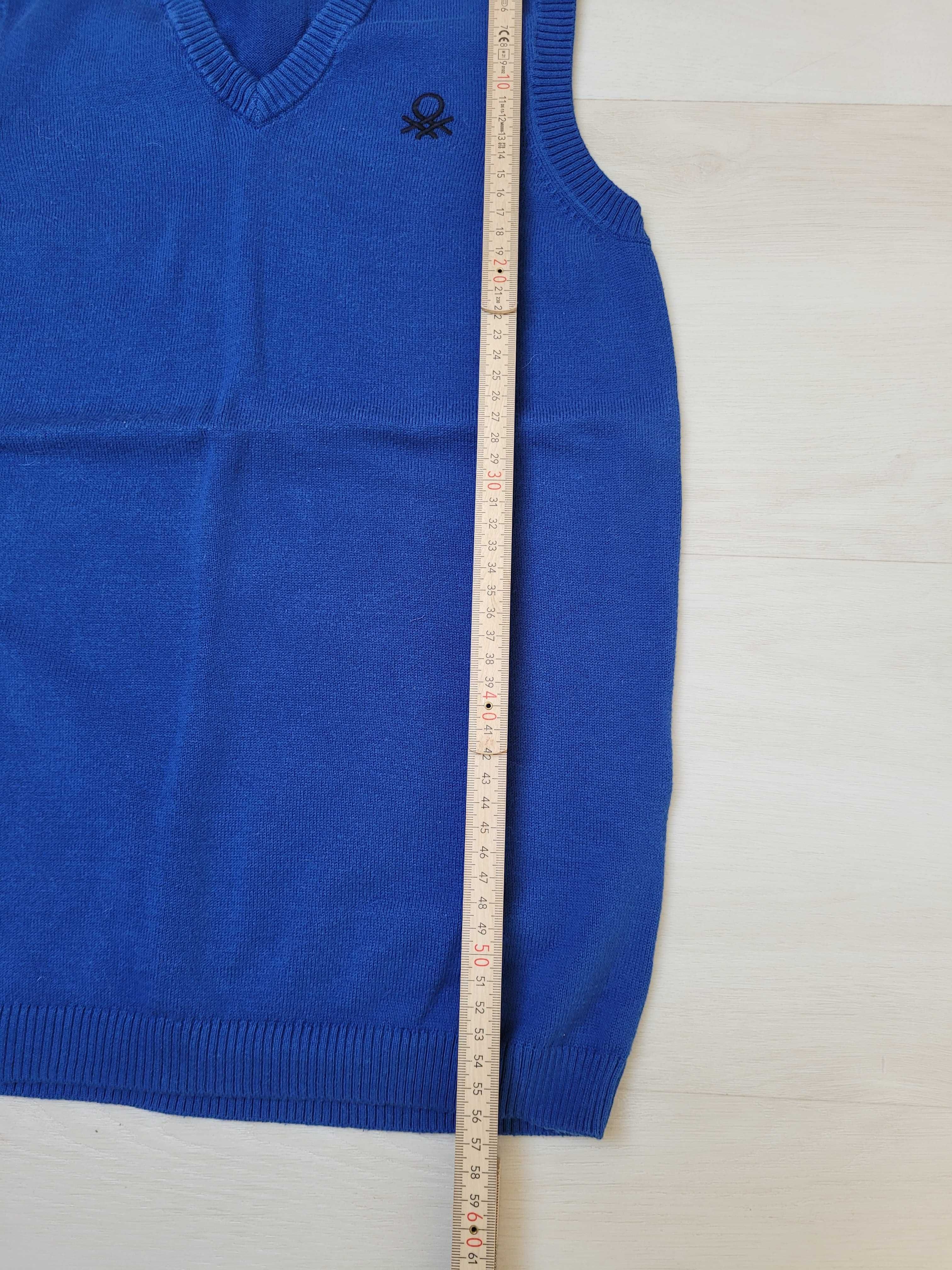 chabrowa kamizelka BENETTON 160 cm 11-12 lat 2XL j NOWA