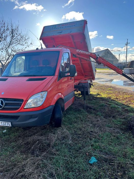 mercedes sprinter wywrot 3strony kiper hds dzwig bliżniaki 2008r F.VAT