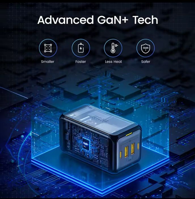 Зарядное AOHI Gan 120 W для Apple Xiaomi Samsung