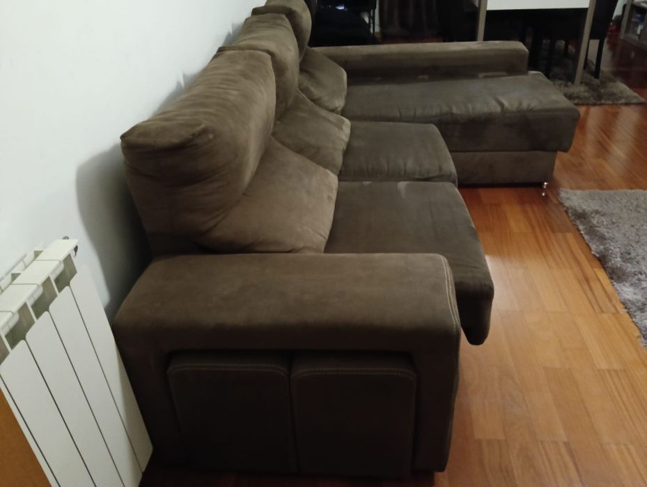 Sofá castanho ótimo estado