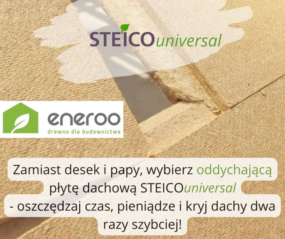 Oddychająca płyta dachowa Steico Universal zamiast deskowania i papy