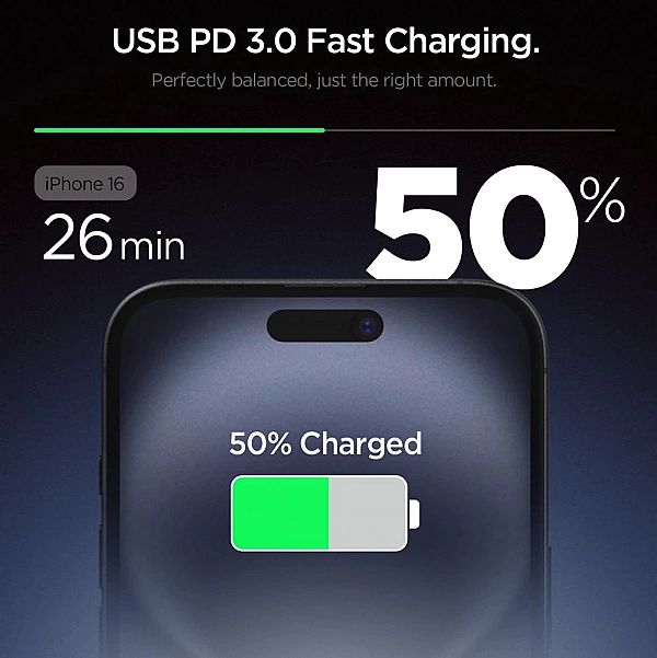 Ładowarka sieciowa Spigen Essential EE201EU USB-C 20W - czarna