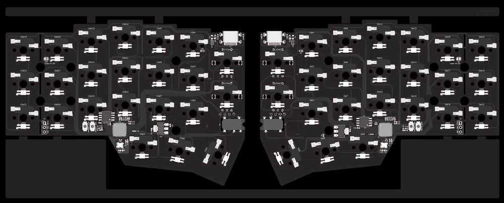 PCB плата Corne v.4.1.0