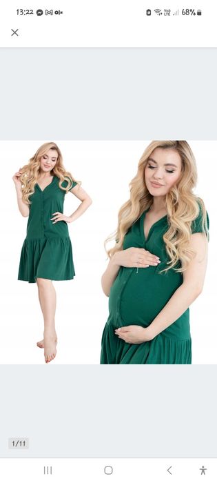 Koszula do karmienia zielona