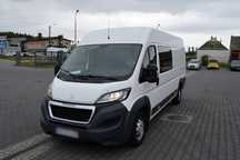 Peugeot Boxer Blaszak Brygadówka Doka L4H2 7-miejsc Salon PL, Jeden Właściciel  NR.190, Klimatyzacja, Multifunkcja, Dubel Kabina