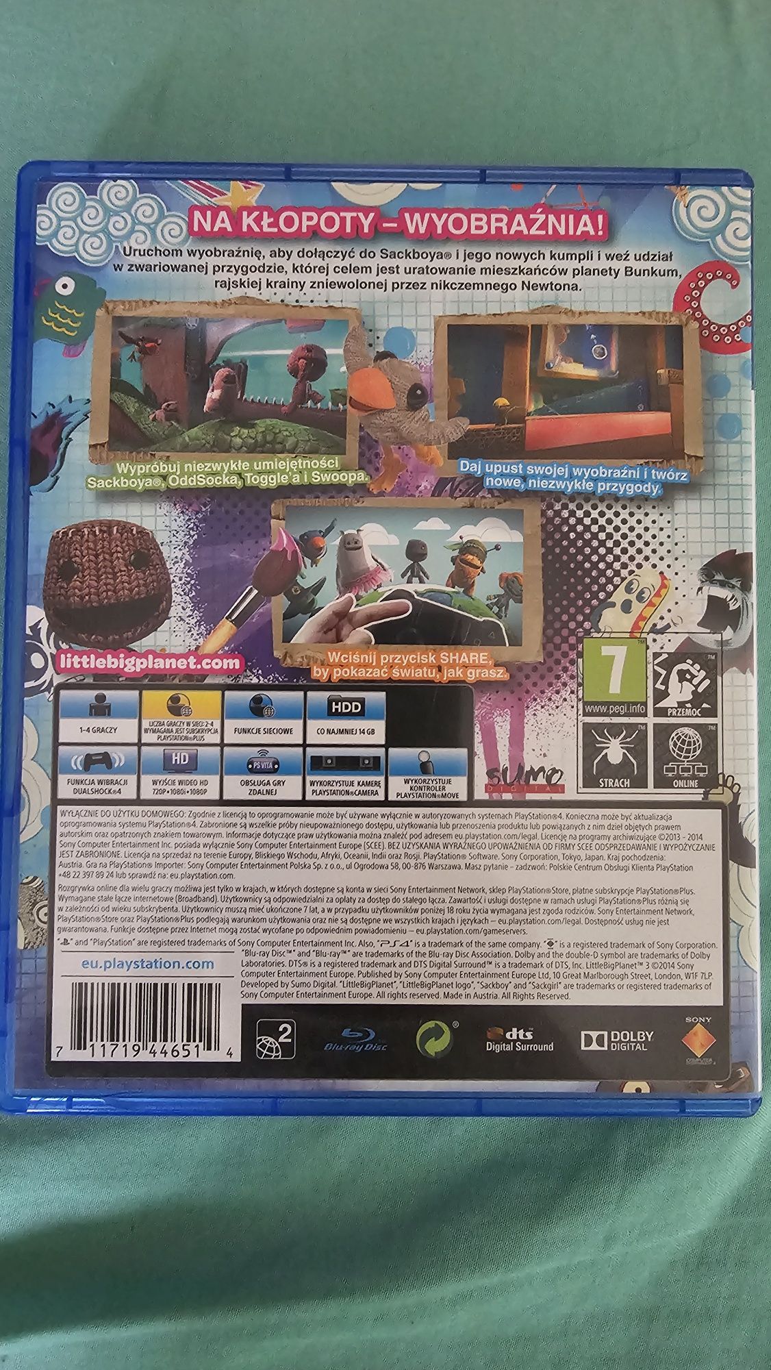 Little Big Planet 3 gra na Playstation 4 / 5 PL.