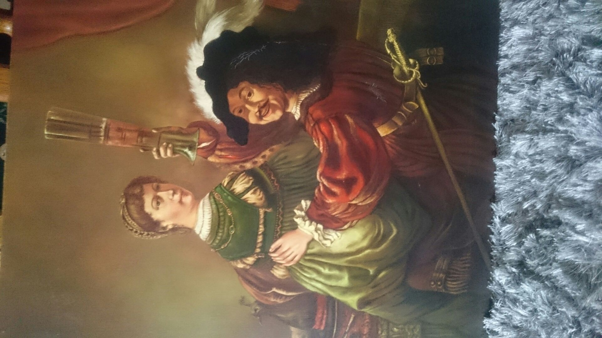 OBRAZ OLEJNY "Autoportret z Saskią " - Rembrandt kopia obrazu z ram
