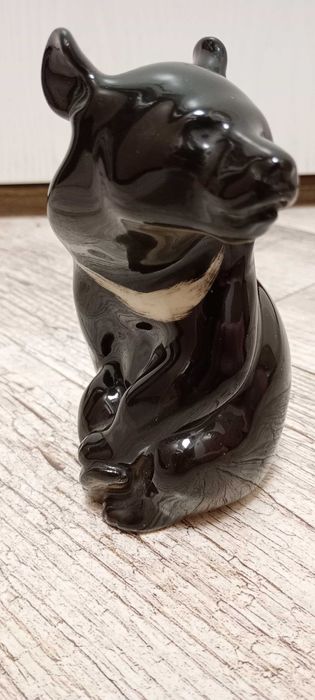 Figurka porcelanowa niedzwiedz, miś Łomonosow Rosja CCCP