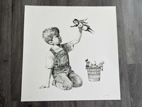 Banksy grafika reprodukcja " Game changer" certyfikat