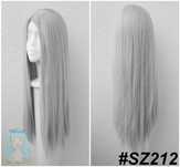 Cosplay wig Szara jasna peruka z przedziałkiem Ciri Wiedźmin Geralt