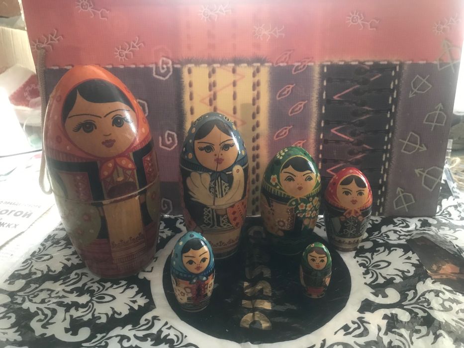 Матрёшки СССР 6шт. Натур. дерево. Эксклюзивная роспись. 1360грн.