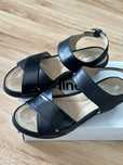 geox buty sandaly czarne skora leather skorzane 38 lato eleganckie