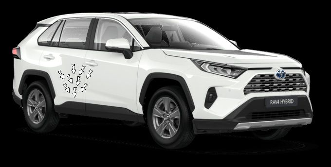 Rav4, 5 покоління, Молдинг накладка дверей, задня права