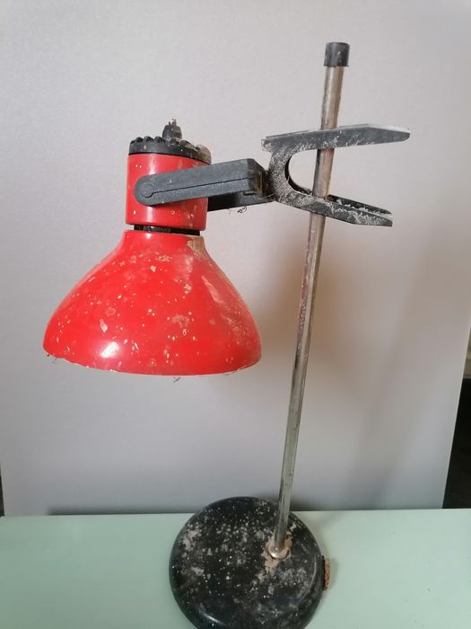 Lampa lampka PRL loft loftowa biurkowa