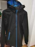 Kurtka softshell czarna z kapturem 164 H&M
