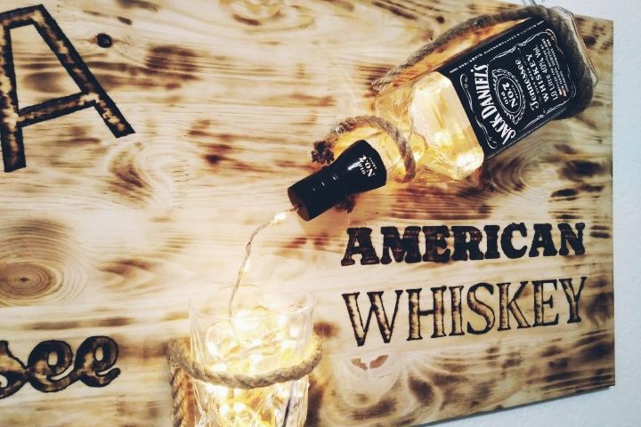 Prezent / Wystrój Lokalu Zawieszana Drewniana Tablica Jack Daniels
