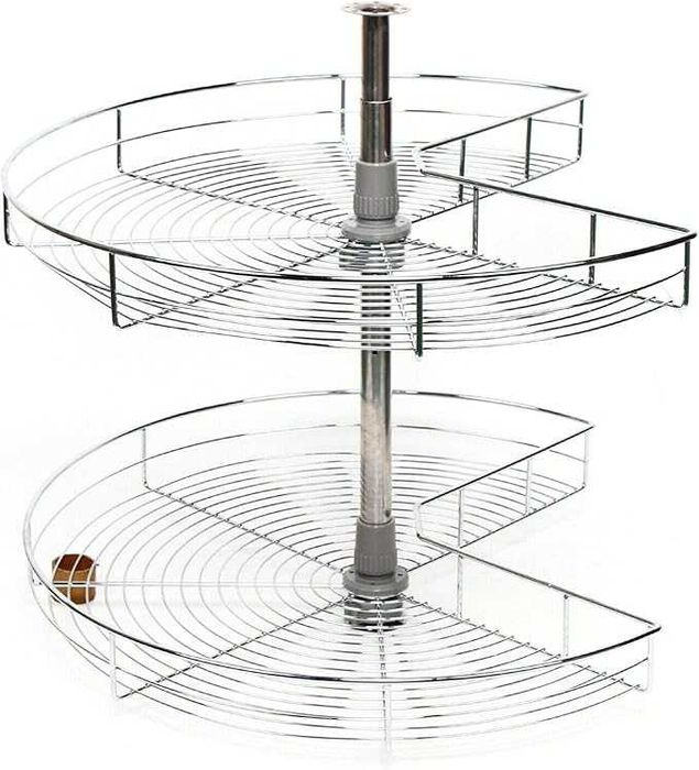 2-poziomowa półka narożna 270° z obrotowym koszem