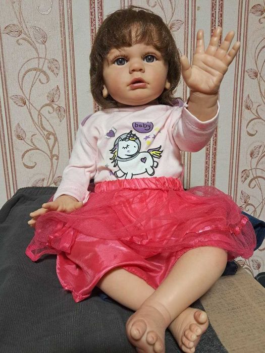 Кукла дівчинка реборн reborn та 3 комплекти одягу