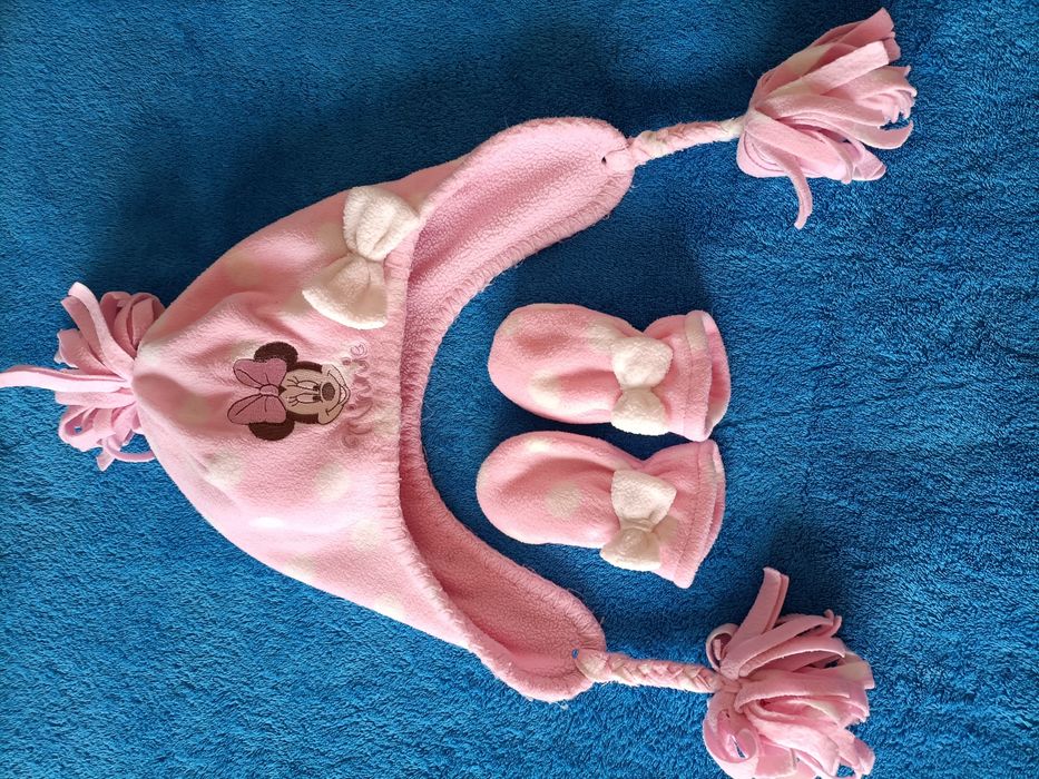 Gorro + luvas bebe disney Minnie 6/12 meses