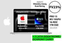 NOWY Apple MacBook Pro 14 M3 1TB SSD 16RDZ SILVER GW CARE+3LATA! FV23%