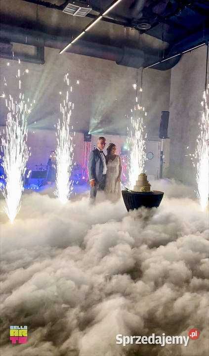 Fotobudka 360 atrakcje wesele, ciężki dym, wiatraki, kolorowe dymy